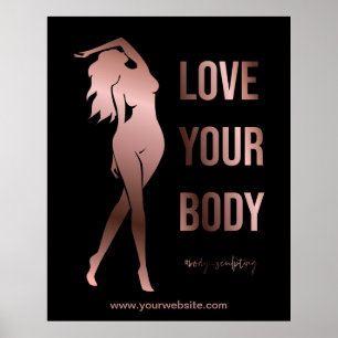 Lichaamsculpende lichaamcontouren die spa gift vor poster