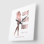 Lichaamsculpende lichaamcontouren die spa gift vor vierkante klok (Hoek)