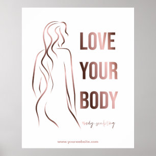 Lichaamsculplichaam, contourvormig, fitness poster