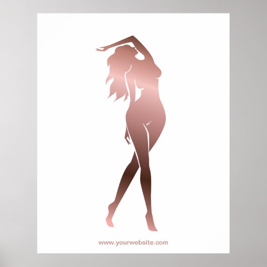 Lichaamsculplichaam, contourvormig, fitness poster (Voorkant)