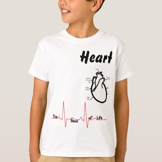 Lichaamsdelen — Menselijk hart T-shirt (Voorkant)