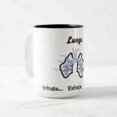 Lichaamsdelen — Menselijke longen Tweekleurige Koffiemok (Voorkant links)
