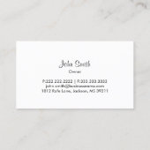 Lichaamsfitness Visitekaartje (Achterkant)