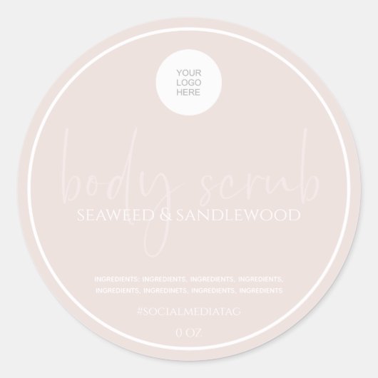 Lichaamsgebruik Ronde Sticker (Voorkant)