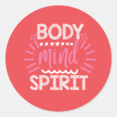 Lichaamsgeest Ronde Sticker (Voorkant)