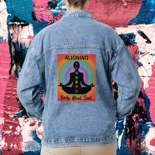 "Lichaamsgeest uitlijnen" Chakra Meditatie & Yoga Denim Jacket