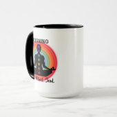 "Lichaamsgeest uitlijnen" Chakra Meditatie & Yoga Mok (Voorkant links)