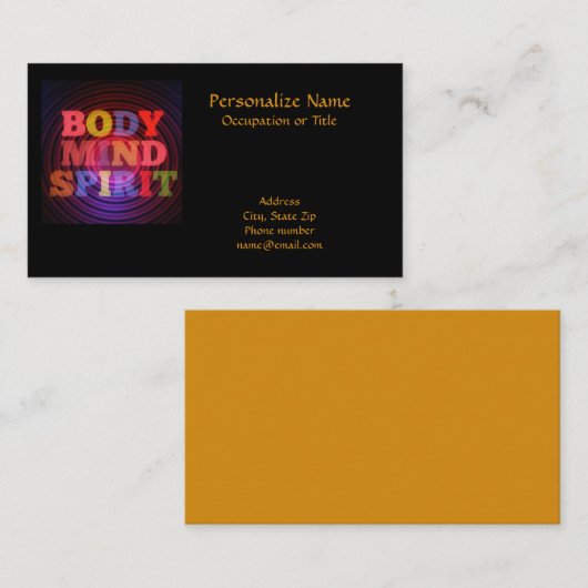 Lichaamsgeest Visitekaartje (Voorkant / Achterkant)