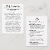 Lichaamsgehalte Ultrasonische ventilatie-informati Visitekaartje (Voorkant / Achterkant)