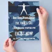Lichaamsgewicht Dark Blue Camo Boot Camp Flyers (Hand)