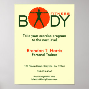 Lichaamsgewicht fitness Personal Trainer Posters