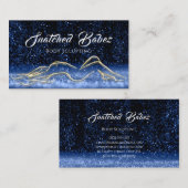 Lichaamsgewicht schoonheidsgouden Logo Glitter Mas Visitekaartje (Voorkant / Achterkant)