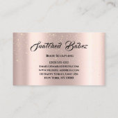 Lichaamsgewicht Schoonheidsroze Logo Visitekaartje (Achterkant)