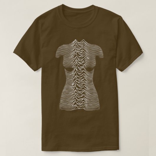lichaamsgolflijnen t-shirt (Design voorkant)