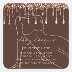 Lichaamshuid Verzorgende Zeep Balm Cosmetisch Spa Vierkante Sticker