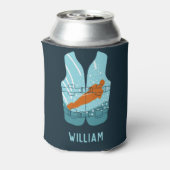 Lichaamskleding voor zwemmers Grafisch speciaal ge Blikjeskoeler (Blikje Achterkant)