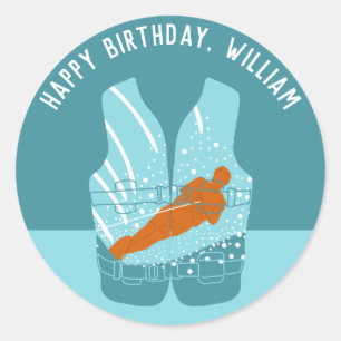 Lichaamskleding voor zwemmers Grafisch speciaal ge Ronde Sticker