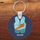 Lichaamskleding voor zwemmers Grafisch speciaal ge Sleutelhanger (Voorkant)