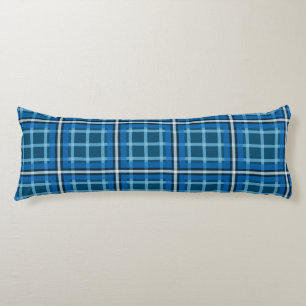 Lichaamskussen Blauw Schots Geruit Patroon