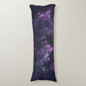 Lichaamskussen Fractale bladeren Violet Glow (Voorkant Verticaal)