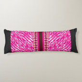 Lichaamskussen | Roze Zebra | Moderne Accent (Achterkant)