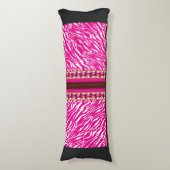 Lichaamskussen | Roze Zebra | Moderne Accent (Voorkant Verticaal)