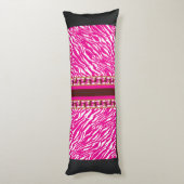 Lichaamskussen | Roze Zebra | Moderne Accent (Achterkant (Verticaal))