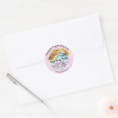 Lichaamslampjes Verpakking Roos Roze stroop Ronde Sticker (Envelop)