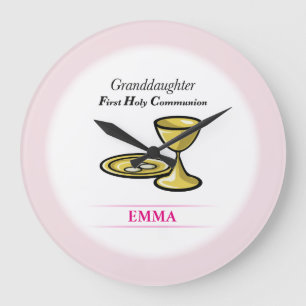 Lichaamslichaam en kleindochter grote klok