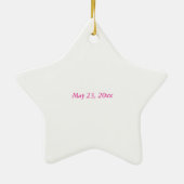 Lichaamslichaam en kleindochter keramisch ornament (Achterkant)