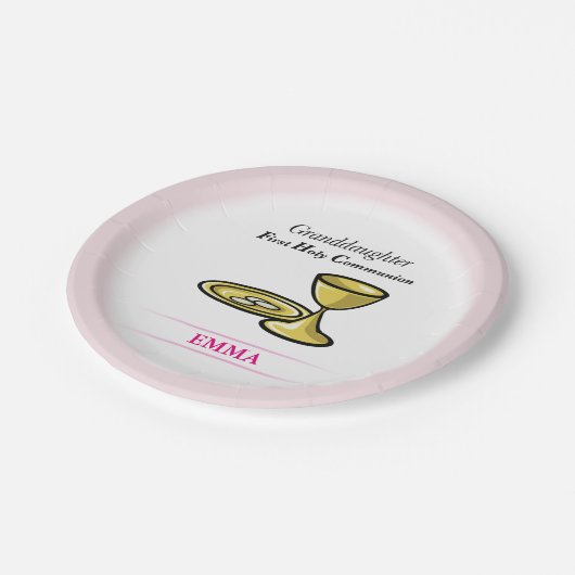 Lichaamslichaam en kleindochter papieren bordje (Gekanteld)