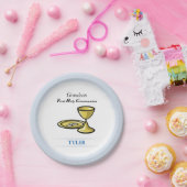 Lichaamslichaam en kleinzoon papieren bordje (Feest)