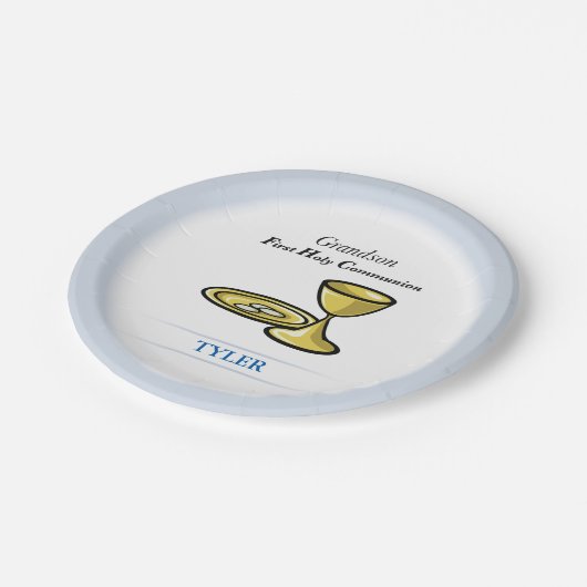 Lichaamslichaam en kleinzoon papieren bordje (Gekanteld)