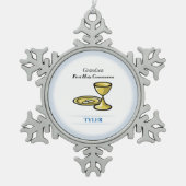 Lichaamslichaam en kleinzoon tin sneeuwvlok ornament (Voorkant)