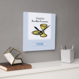 Lichaamslichaam en kleinzoon vierkante klok