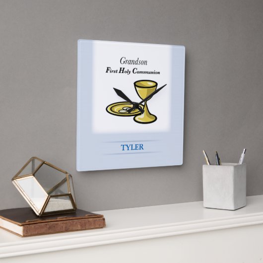 Lichaamslichaam en kleinzoon vierkante klok (Kantoor)