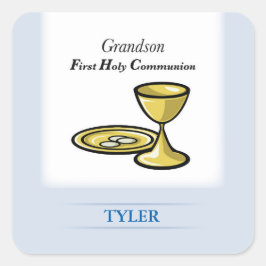 Lichaamslichaam en kleinzoon vierkante sticker