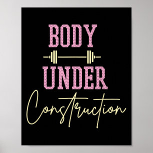 Lichaamslichaam in aanbouw Fungerend Motivatie wer Poster