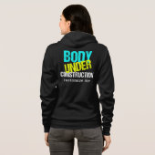 Lichaamslichaam in de bouw Funny Fitness Hoodie (Achterkant volledig)