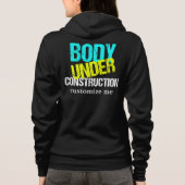Lichaamslichaam in de bouw Funny Fitness Hoodie (Achterkant)