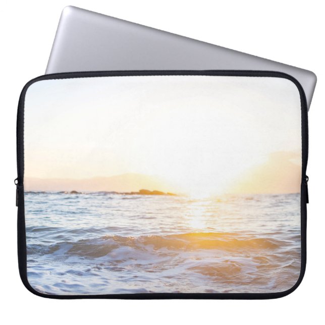 Lichaamslichaam onder zonsondergang laptop sleeve (Voorkant)