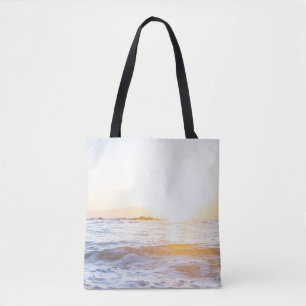 Lichaamslichaam onder zonsondergang tote bag
