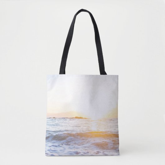 Lichaamslichaam onder zonsondergang tote bag (Voorkant)