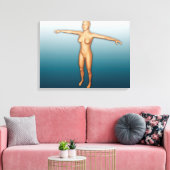 Lichaamslichaam van het vrouw met armen uitgebreid canvas afdruk (Insitu (Woonkamer))