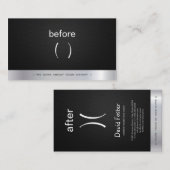 Lichaamslichaam voor en na gewichtsverlies coach t visitekaartje (Voorkant / Achterkant)