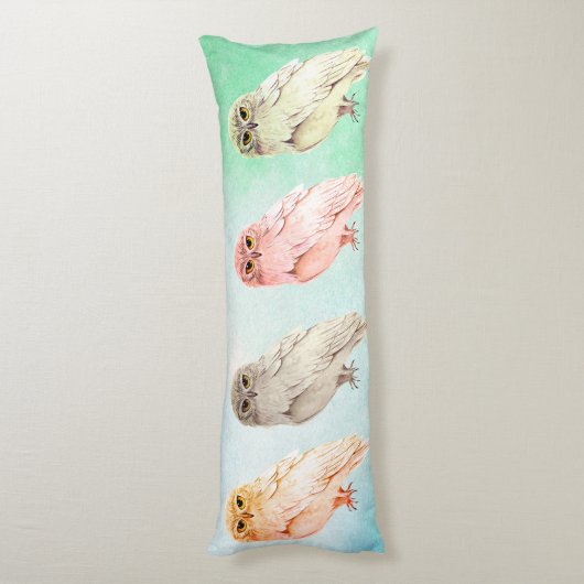 Lichaamsloods 4 verschillende uilen lichaamskussen (Achterkant (Verticaal))