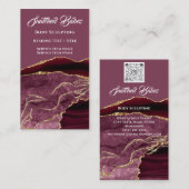 Lichaamsmassage Logo-slachting Gold SPA QRCODE-Roo Visitekaartje (Voorkant / Achterkant)