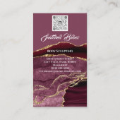 Lichaamsmassage Logo-slachting Gold SPA QRCODE-Roo Visitekaartje (Achterkant)