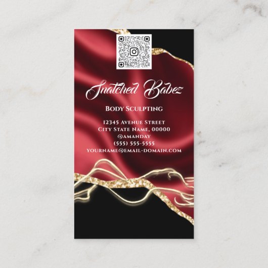 Lichaamsmassage Sculpting Logo Gold SPA Black Visitekaartje (Achterkant)