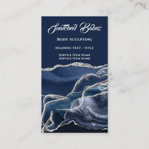 Lichaamsmassage Sculpting Logo Gold SPA Blue Navy Visitekaartje